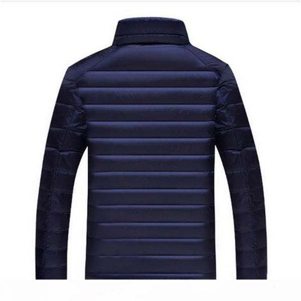 

fashion fall and winter men's white down jacket men ultra lightweight slim thin coat outerwear ing, Black;white
