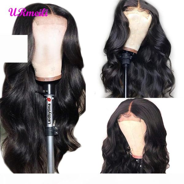 

13x6 lace front human hair wigs malaysian body wave virgin hair wig hd transparent lace front wig human perruques de cheveux humains, Black;brown