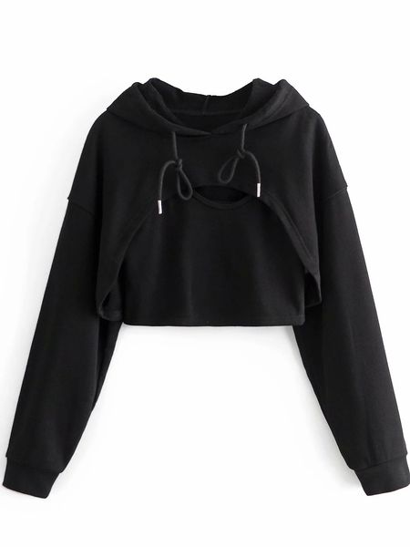 

2021 new fall europe and the united states' two-piece fleece long-sleeved factory direct sales zcmi, Black