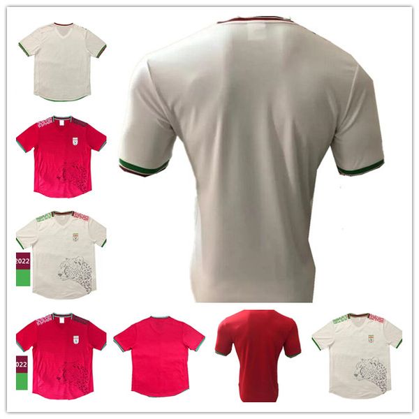 

21 22 iran mehdi sardar alireza mens soccer jerseys ghayedl ghoddos home white away red 2122 world preliminary football shirts short sleeve, Black;yellow