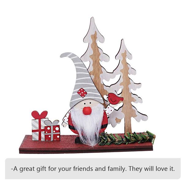 

2pcs christmas wooden ornaments faceless doll table decor cute decorations for desk christmas decor 2pcs christmas bbyrku packing2010
