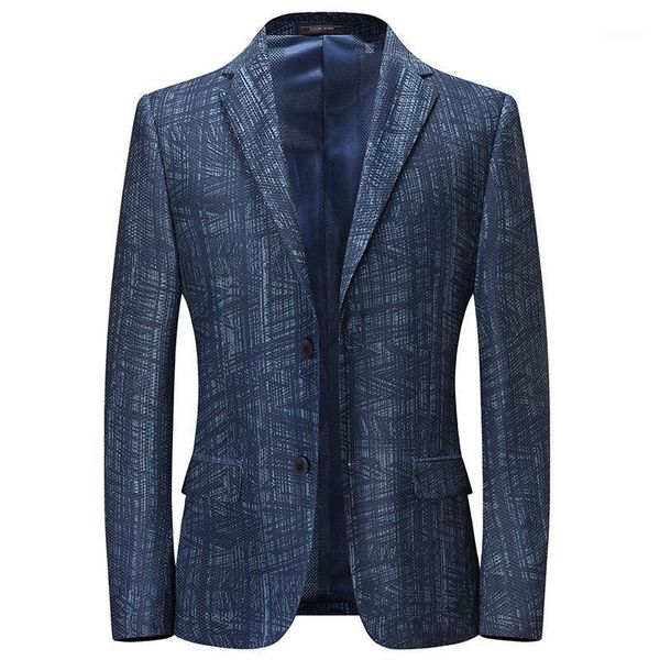 

men summer suit jacket business thin breathable blazer slim fit new fashion formal casual work daily life single 2 buttons blue1, White;black