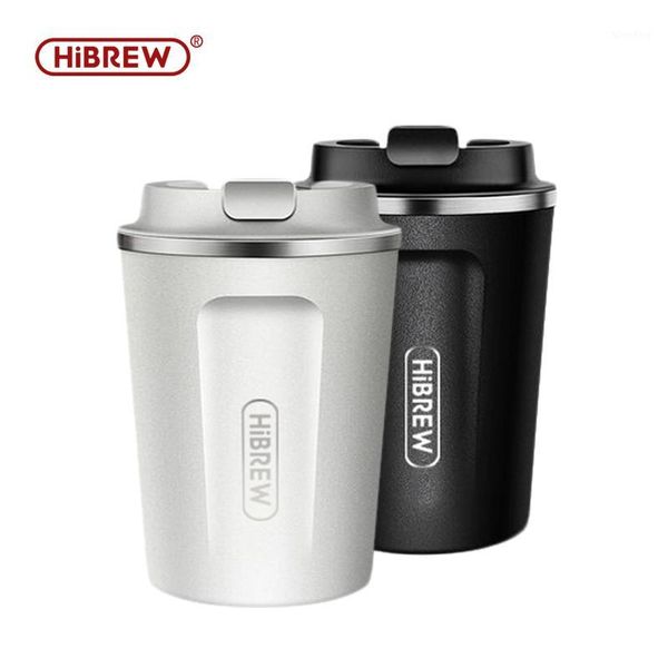 

coffee roasters hibrew thermal mug stainless steel double wall cool touch finger print direct drink1