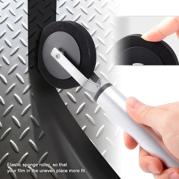 

foshio soft sponge rubber wrap roller squeegee car door gap uneven surface carbon fiber vinyl film install roller wrapping tool h jllvre