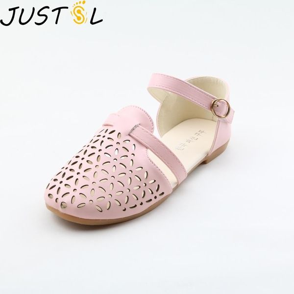 

justsl children fashion sandaks students girls sandals kids princess flat beach shoes comfortable sandals size 31-35 t200703, Black;red