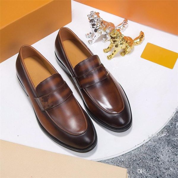 

20 man leather dress shoes 19ss spring autumn male formal shoe luxury derby business footwear clax men's oxford wedding shoe brand 33, Black