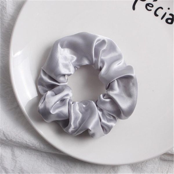 

2020 новых женщин pearl satin hair scrunchies эластичный хвостик держатель bands резинка для волос silky галстуки волос аксессуары для девоч, Black