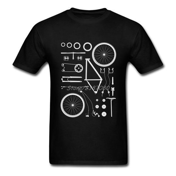 

sport biker exploded t shirt o-neck cotton short sleeve custom mtb components t-shirts for men new style pp big size t shirts