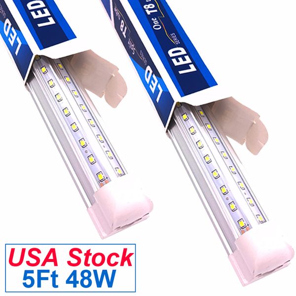 

5ft linkable led shop light 59 inch 45w 48w 50w tube lights ,5' cooler door lighting 59'' integrated t8 bulbs , ceiling and u