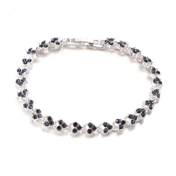 

factoryfz1zrefined luxury roman crystal with simple new inlaid diamond bracelet, Silver