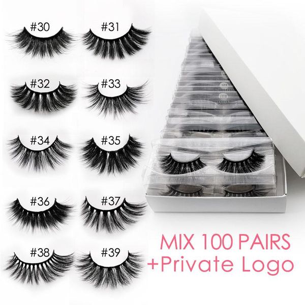 

false eyelashes wholesale 3d mink 20/30/40/50/100 pairs fluffy wispy fake lashes natural long makeup eyelash extension in bulk
