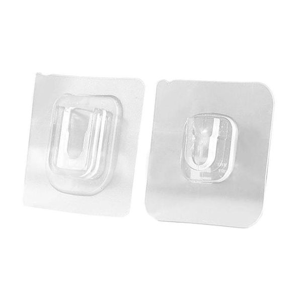 

10/5/1pair double-sided self adhesive wall hooks household 6*6cm seamless hooks reusable anti-slip wall mounted hook o bbyeto