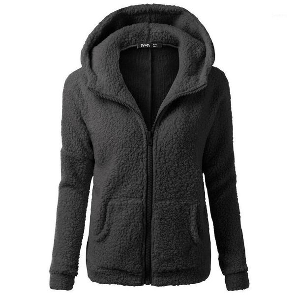 

warm hooded sweater coat jacket sweater coat winter warm wool zipper cotton jacket 7.251, Black;brown
