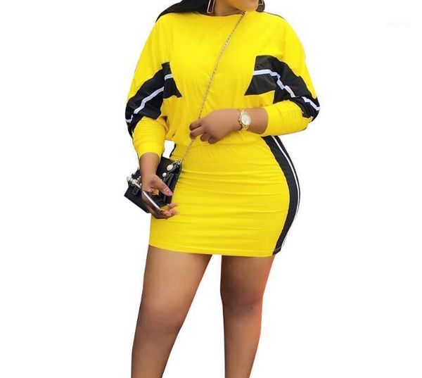 

africa yellow women two piece set skirt long sleeve crop and skirt set casual tracksuits club party bodycon buttock1, Gray