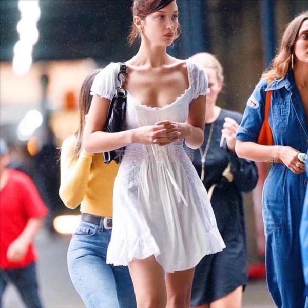 

vintage embroidery white dress slim lace up ruffles party dress vestidos robe femme ete vestidos verano 2018, Black;gray