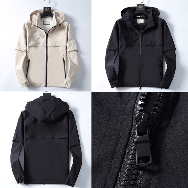 

mens jacket long sleeve shirts man women jacket autumn winter spring fashion clothing embroidery letter coat hooded m-3xl, Black;brown