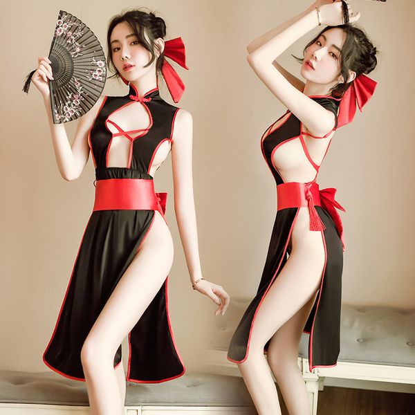 

woman lingeries lace luxury stain lingeries strap sleeveless nightgowns slim lounge sleepwear summer temptation sexe, Black;white
