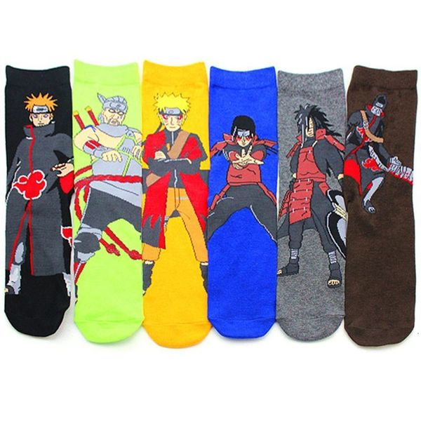 

cotton series cosplay socks naruto anime cartoon naruto socks personality tide socks men calcetines casual funny sock meias sox, Black