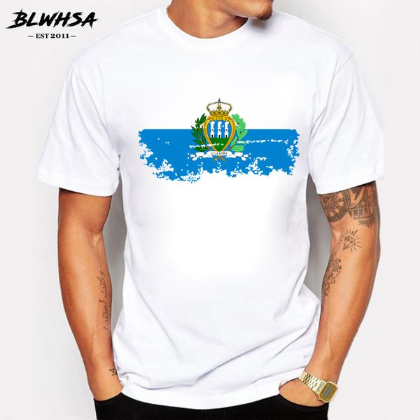 

sport blwhsa new san marino flag t shirts men fashion short sleeve cotton nostalgia brand design t-shirt men summer fans tees