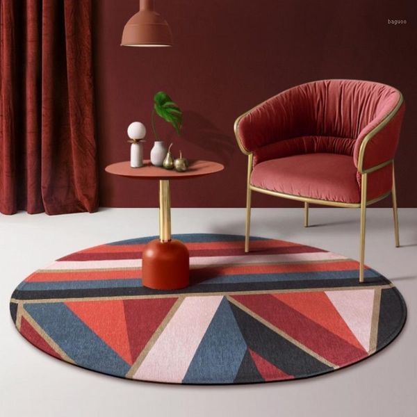 

nordic round shaped living room printed geometric rug ,home decoration carpet ins popular no hair floor mat1