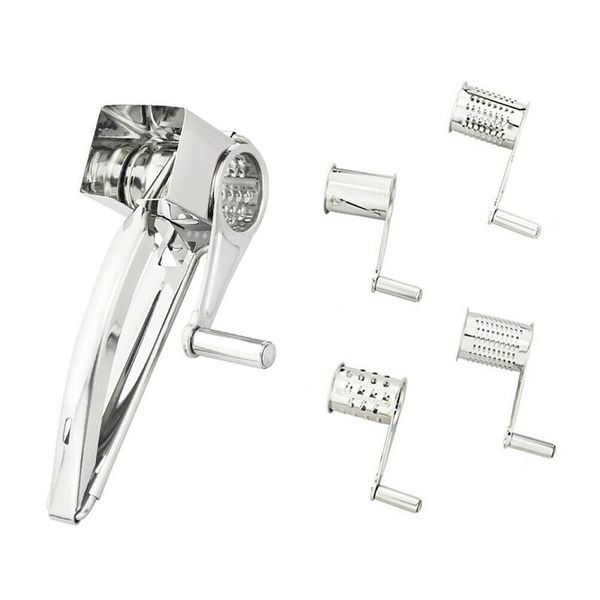 

5pcs set stainless steel cheese grater handheld rotary cheese garlic grater slicer cutter tool kitchen vegetable rotary grater wmtbra