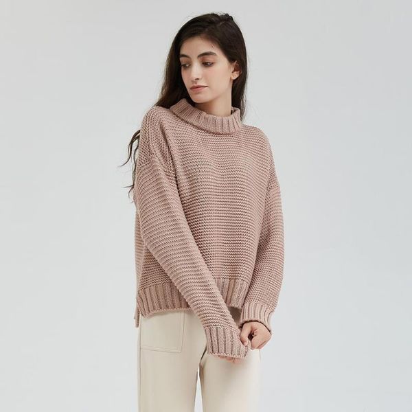 

women's sweaters jumpers classic color 2021 autumn winter women pull stylish loose warm thick chunky pullover, White;black