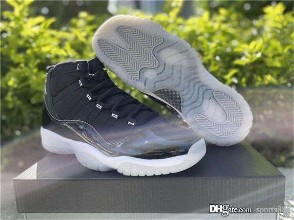 

выброс воздух аутентичные 11 юбилей 25-летие спортивная обувь черный белый металлик серебро 11s настоящие углеродные волокна ретро мужские к