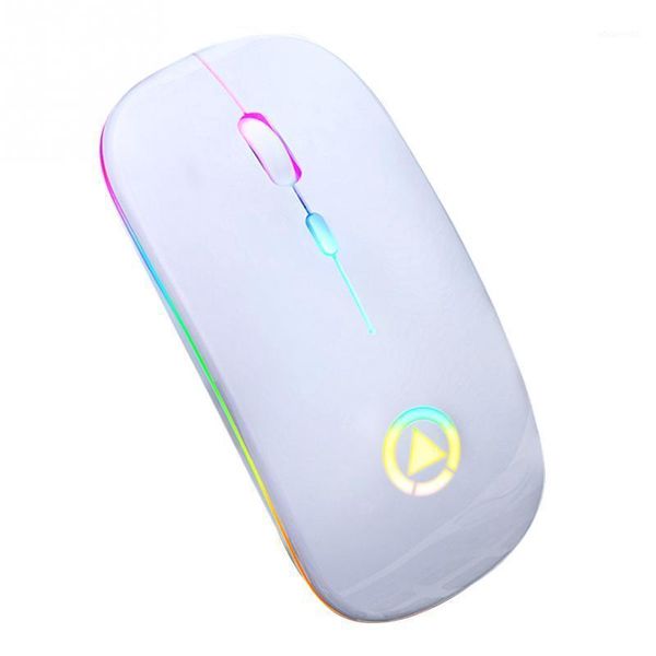 

bluetooth wireless mouse ergonomic usb rechargeable colorful led optical adjustable dpi suitable for lap computers1
