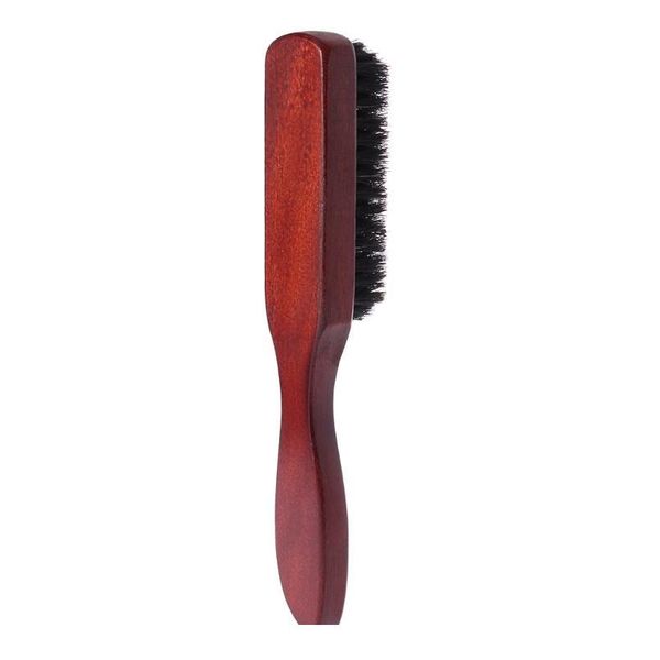 

hair brush wood handle boar bristle beard comb styling detangling straightening ha wmteam, Silver
