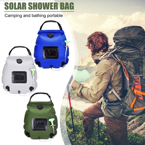 

outdoor bags 20l solar water storage bag camping shower container hiking portable heating bags1