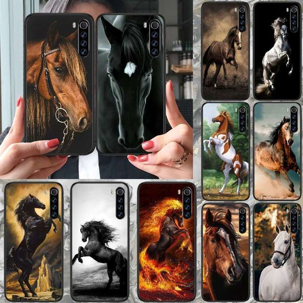 

animal horse mobile phone cover millet redmi note 4a 4x 566a 77a 88a 455a 8t plus pro black trend cover tpu bumper pri