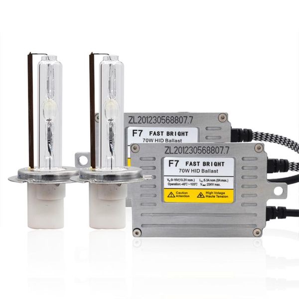 

70w h1 h7 h11 9005 9006 d2h fast bright hid kit ceramics hid bulb 4300k 5000k 6000k 8000k dlt f7 fast start ballast 70w kit