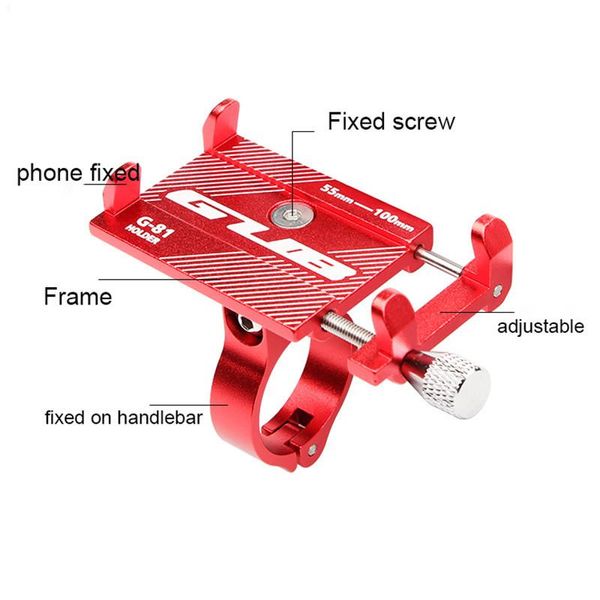 

aluminum alloy mobile phone stands mtb bike bicycle motorcycle phone holder support gps moto holder for 3.5 to 7.5 smartphones wmtztd