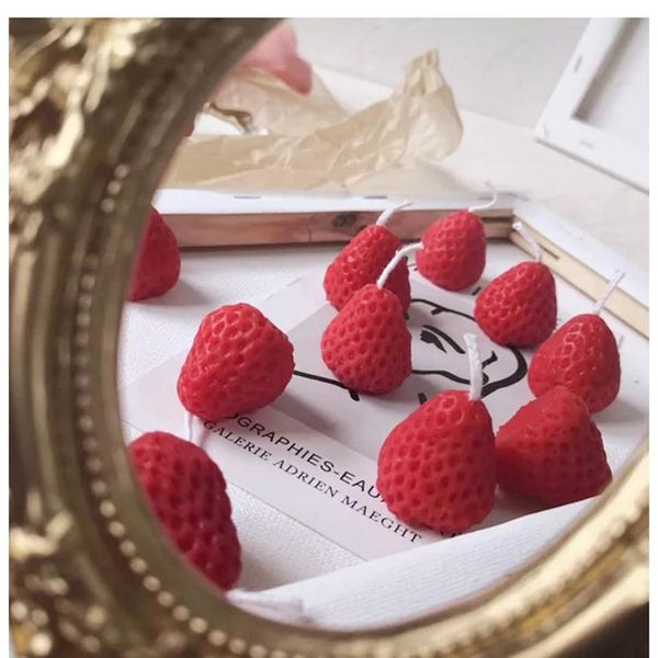 

strawberry scented candles mini scented aromatherapy wax candle portable travel decorative candles for home birthday party h bbypgv