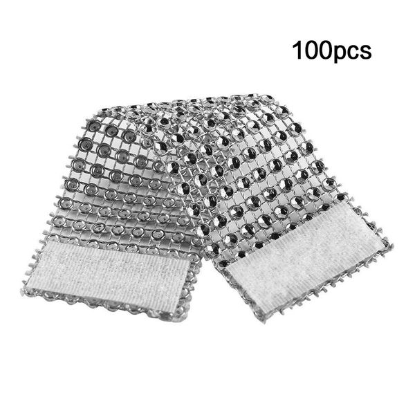 

100pcs napkin rings gold diamond mesh wrap napkin ring holder for wedding l table decoration party supplies