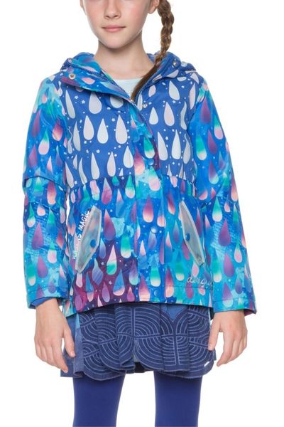 

spanish girls' hooded light rain point waterproof fabric thin cotton coat, Black;brown