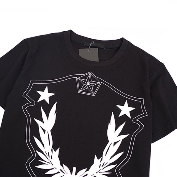 

mens stylist t shirt soft casual print short sleeves fashion men women hip hop tees 2 colors 55566, White;black