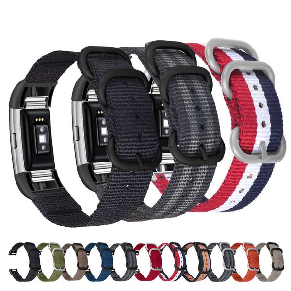 

61s for fitbit charge2 smart nylon soft casual canvas replacement wri