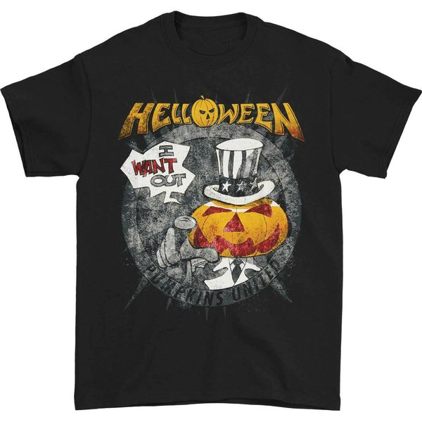 

helloween men's i want out tour black hoodie designers t shirts sweatshirt