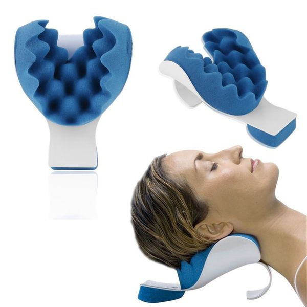 

neck support tension reliever massager pillow head neck shoulder relaxer muscle tension relieves tightness soreness theraputic