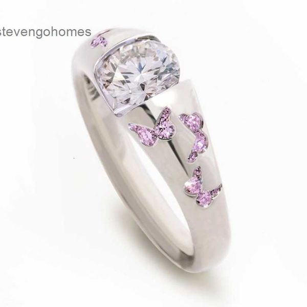 

jewelry diamond butterfly ring simple atmosphere gift, Silver