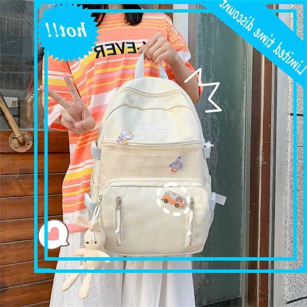 

new waterproof nylon fashion women student schools with vertical rites great capacity backpack book tasks