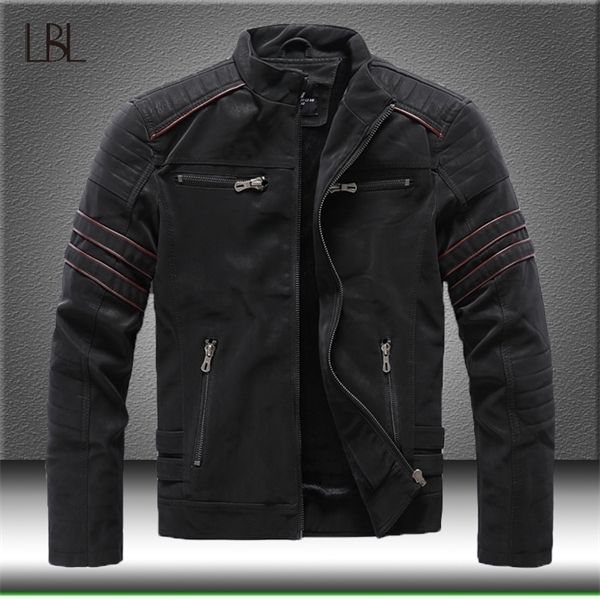 

autumn winter men's leather casual motorcycle pu jacket coats male fleece thick warm windbreaker overcoat c1103, Black;brown