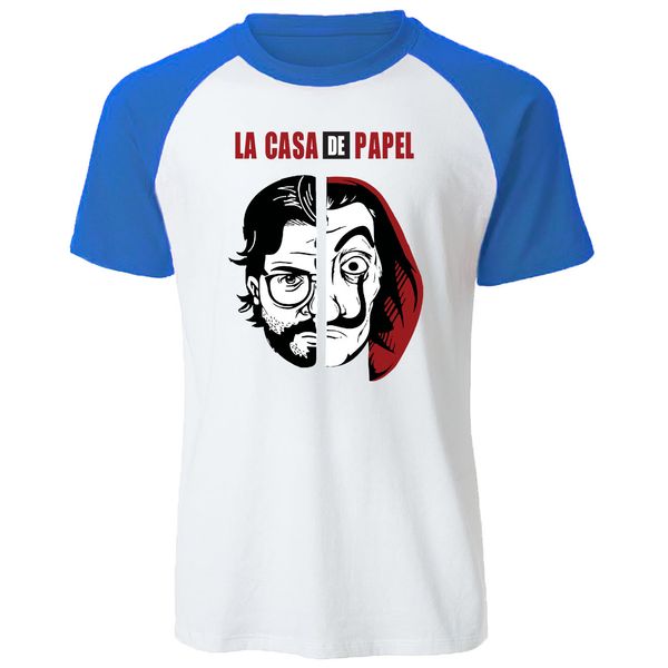 

tv show la casa de papel brand summer men's raglan tshirt streetwear short sleeve casual tees sport hooded sweatshirt hoodie men t shir