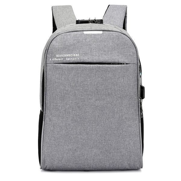 

breathable custom logo computer business backpack mens bag travel anti-theft usb charging backpack with lock m180229