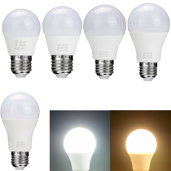 

led globe bulb lights e27 3w 5w 7w 9w 12w cool warm white home lighting lamp