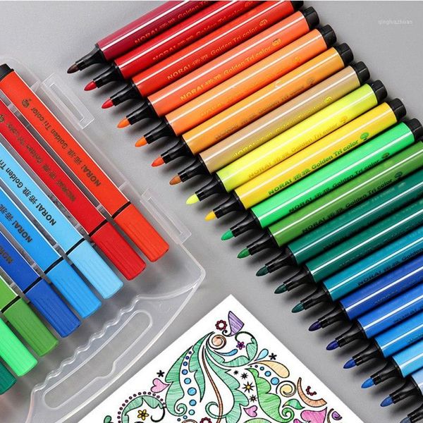 

1set color pen art marker drawing colorful pen safe non-toxic water washing diy graffiti color pens school supplies*1