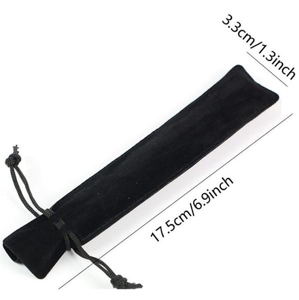 

velvet pen pouch holder single pencil bag solid color drawstring pen case gift bag school office home storage supplies jllbnb warmslove