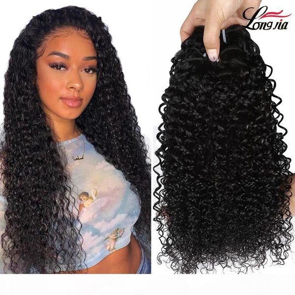 

peruvian kinky curly hair bundles 100% curly weave human hair natural color non remy kinky curly virgin hair extensions, Black