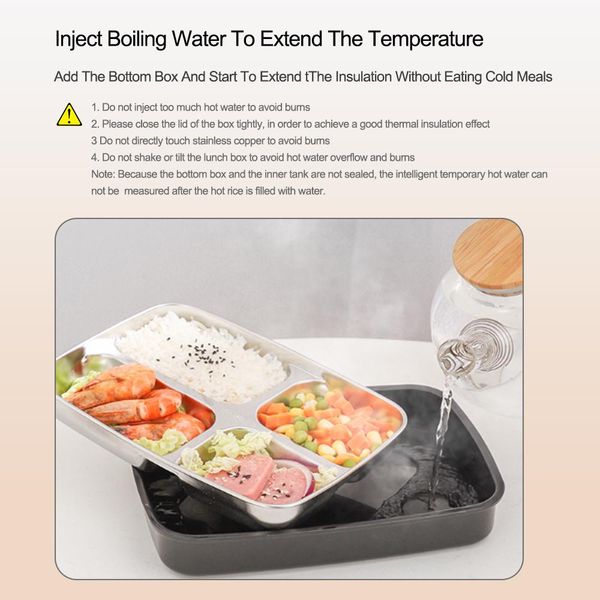 

lunch box из нержавеющей стали 304 детей lunch box 4 сетки bento box с отсеком микроволновая печь 1л контейнер еды dinnerwear jllowy ffshop2